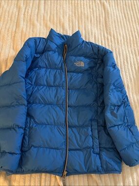 The North Face Vibrant Blue Quilted Down Jacket